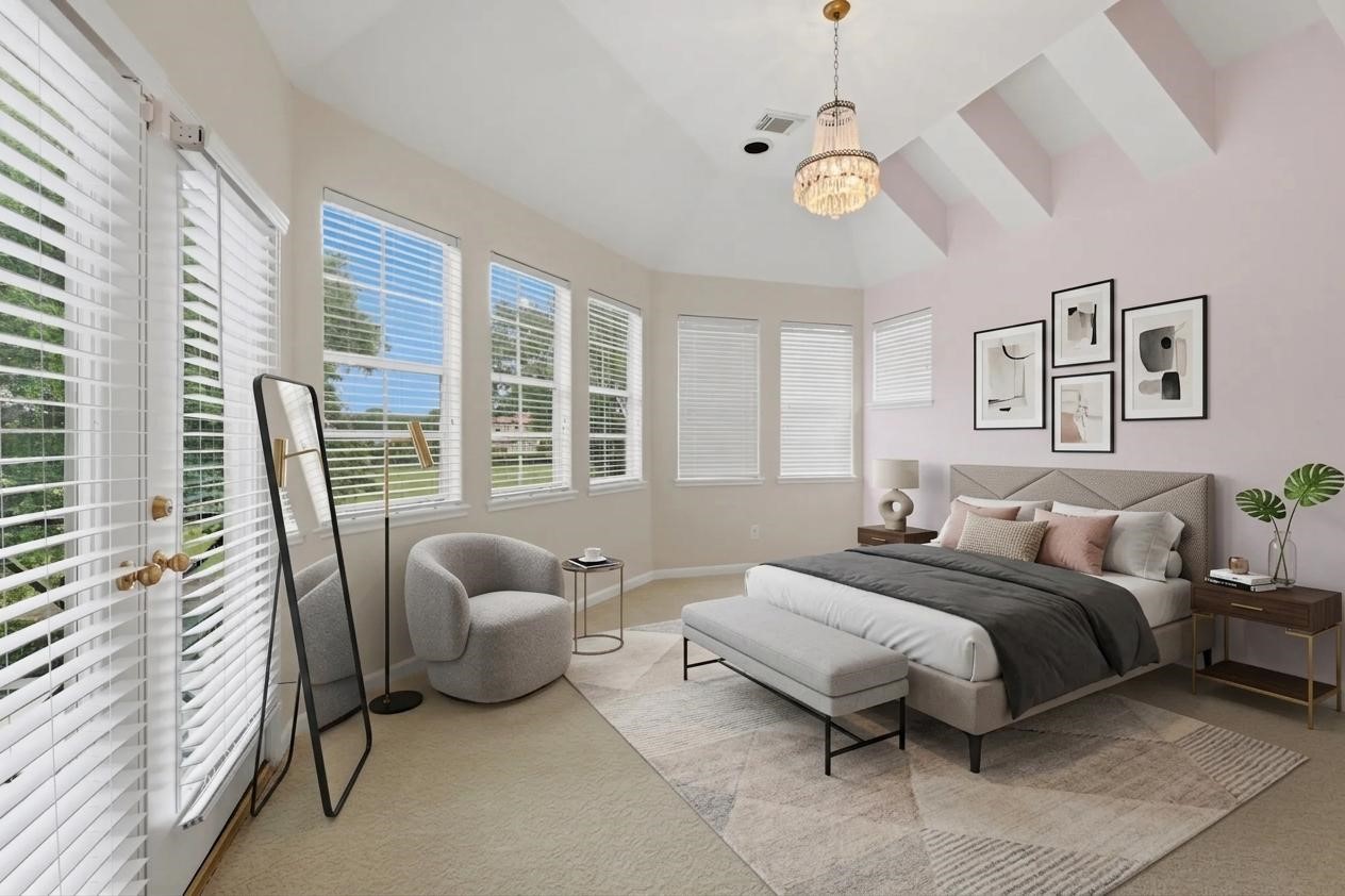 3315 Riviera Drive Sugar Land, TX 77479 - Photo 36 of 42 a bedroom with a bed and wooden floor