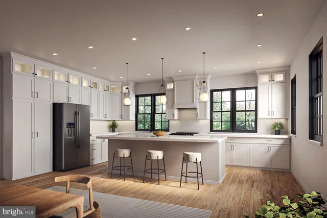 a bedroom with a bed and a view