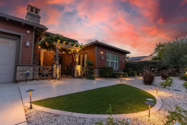 a view of a house with patio
