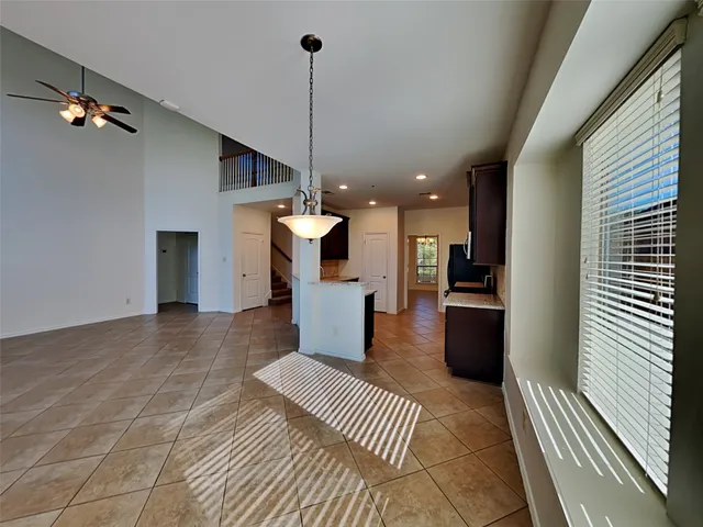 a view of a living room and a kitchen