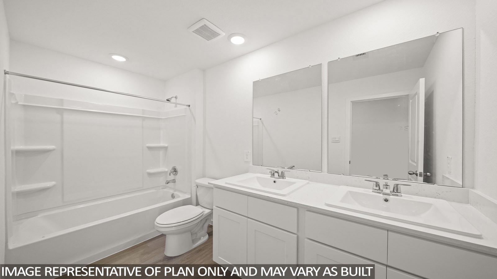 156 Baby Calf Roping Road Jarrell, TX 76537 - Photo 20 of 22 A well-appointed bathroom offers a double vanity and a shower-tub combination for ultimate convenience.