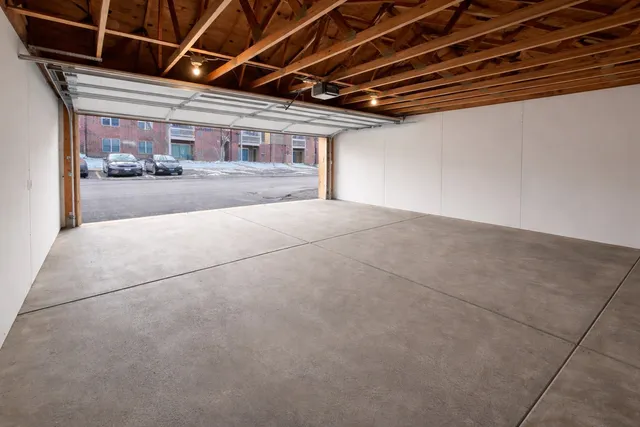 a view of a road with a building in the background