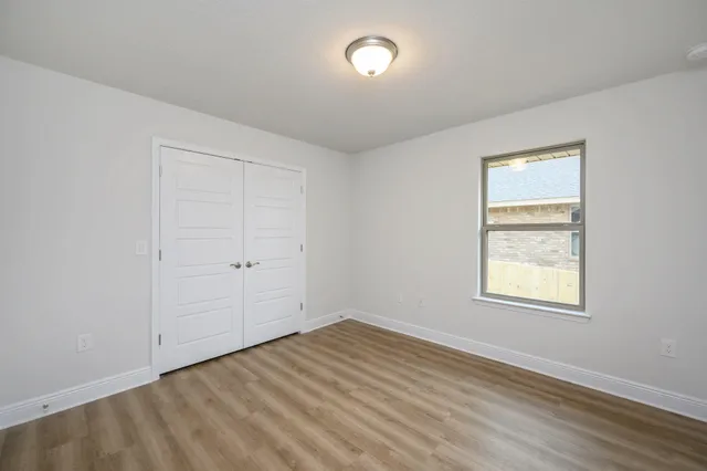 an empty room with a window