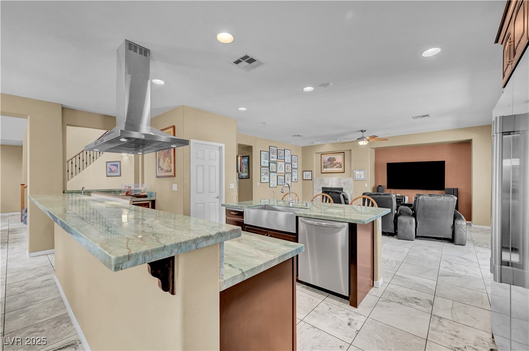 3930 Burma Road North Las Vegas, NV 89032 - Photo 19 of 73 Fully remodeled gourmet kitchen - features breakfast bar