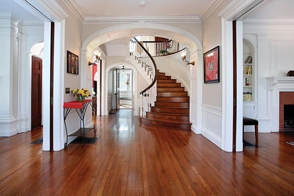 15 Kennard Road Brookline, MA 02445 - Photo 2 of 13 a view of an entryway with wooden floor and stairs