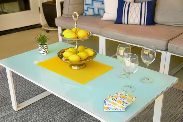 a view of a backyard with swimming pool