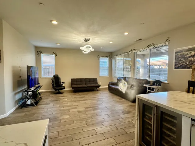 a group of people sitting in a room