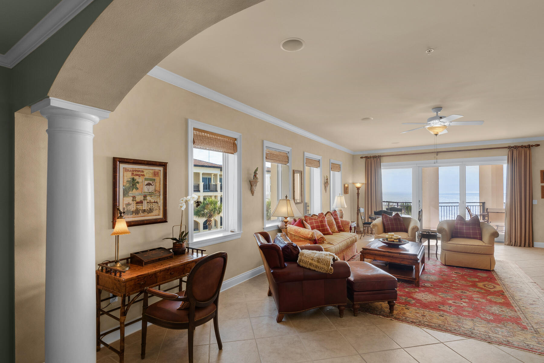 56 Blue Mountain Road, Unit A201 Santa Rosa Beach, FL 32459 - Photo 18 of 76 a living room with furniture and a large window
