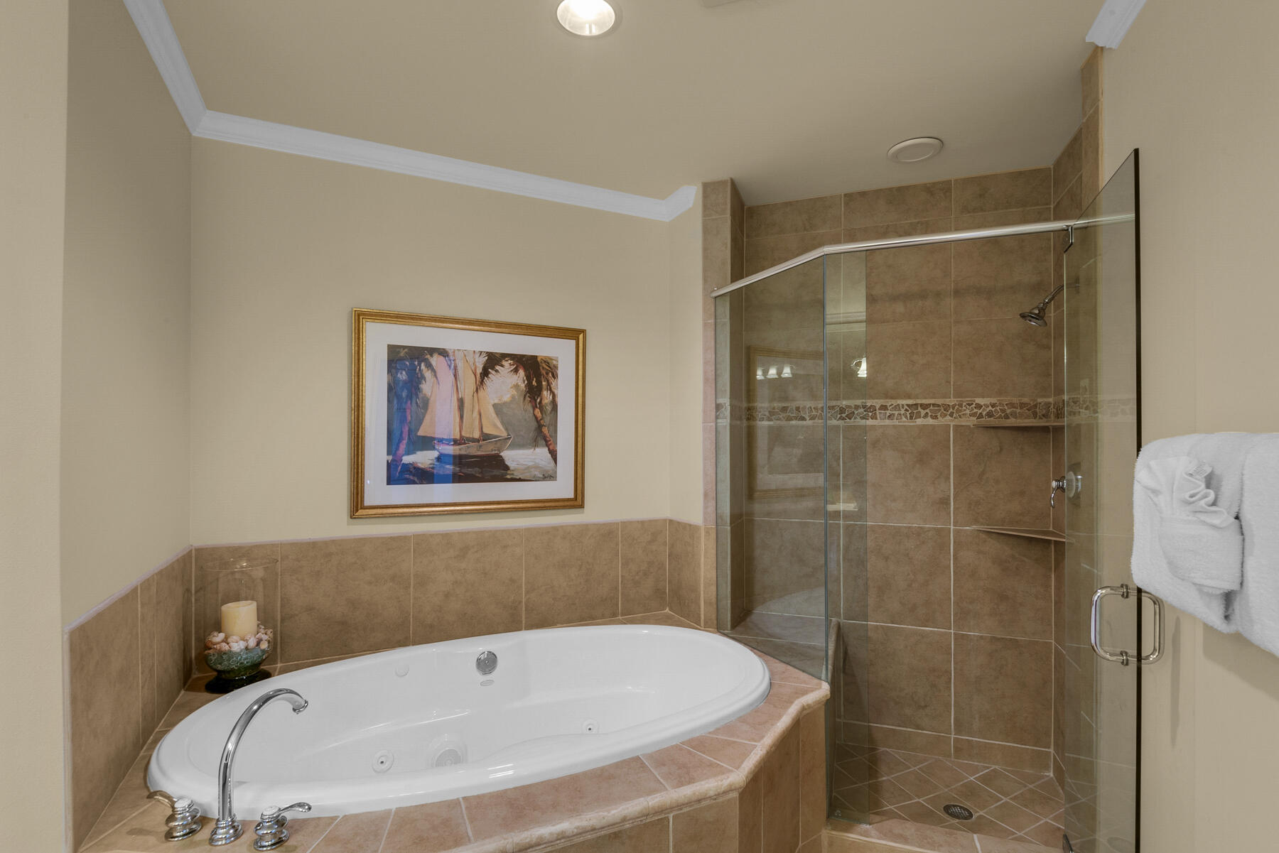 56 Blue Mountain Road, Unit A201 Santa Rosa Beach, FL 32459 - Photo 36 of 76 a bathroom with a white bath tub and shower