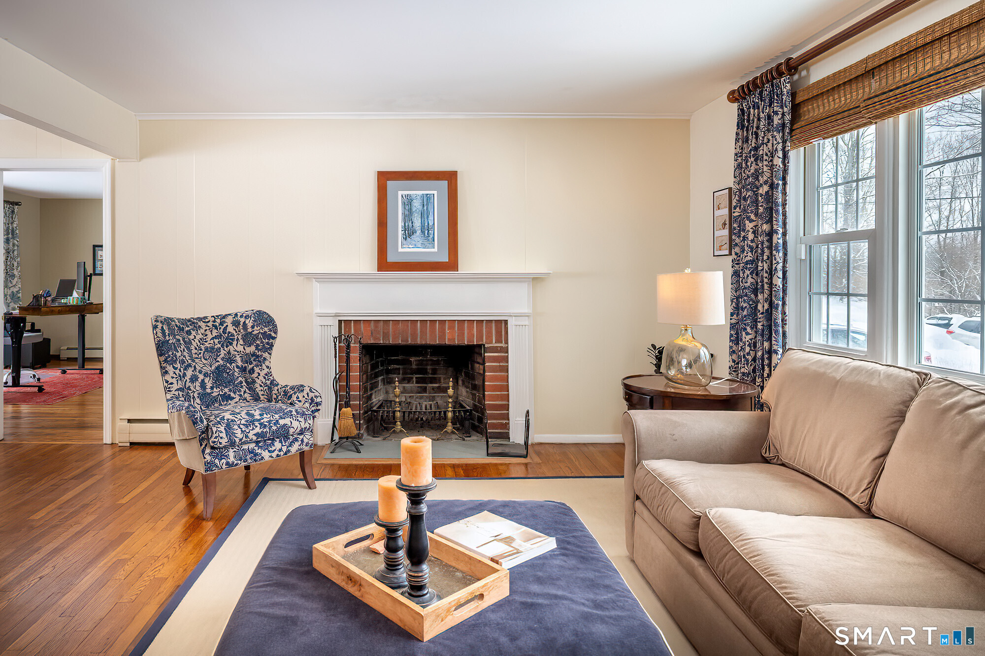 35 Highview Drive Ridgefield, CT 06877 - Photo 6 of 35 a living room with furniture fireplace and a large window