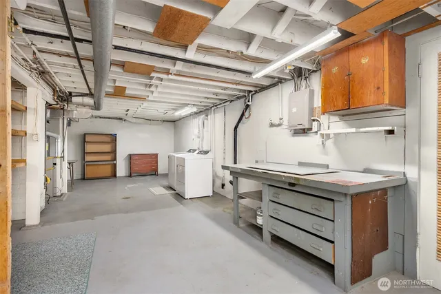 a view of storage and utility room