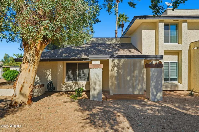 a view of a house with a outdoor space