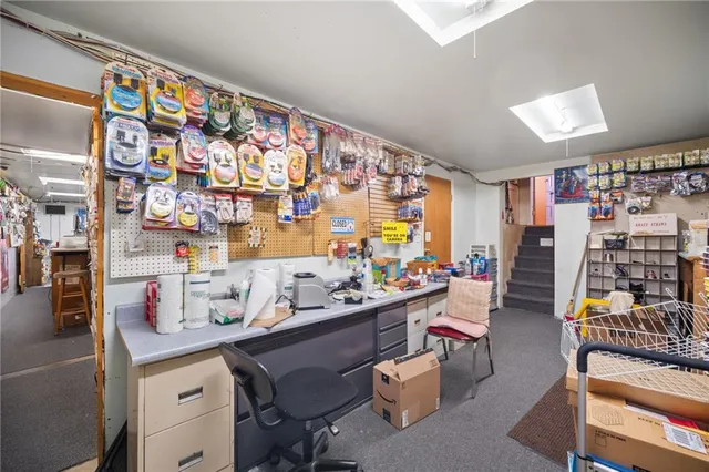 a room with storage and utility