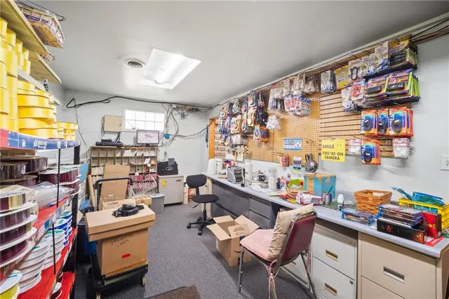 a view of storage and utility room