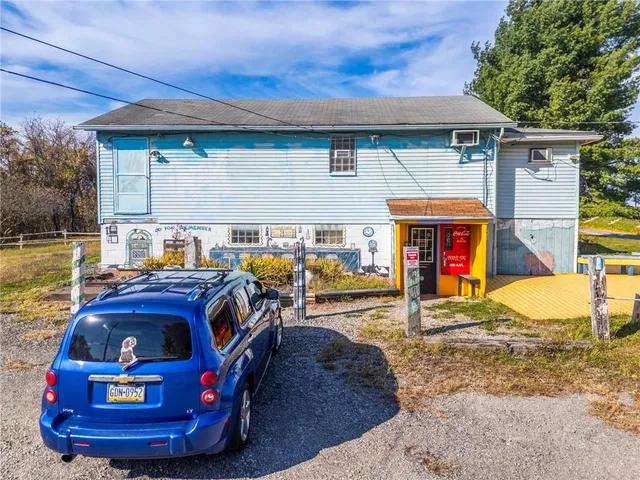 a view of aerial view of a house