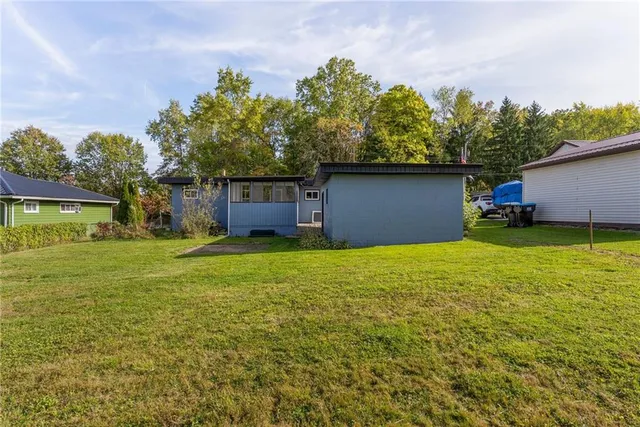 a house view with a garden space