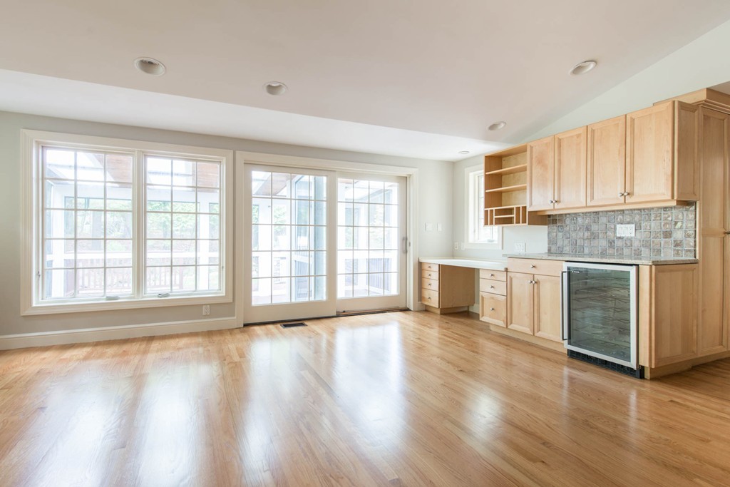32 Bay State Road Weston, MA 02493 - Photo 17 of 30 a view of a kitchen with a stove cabinets and wooden floor