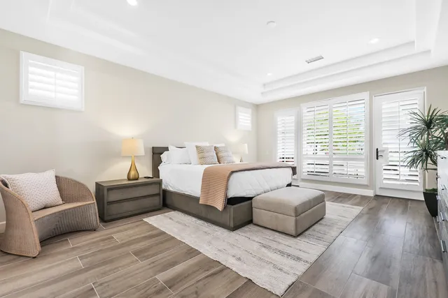 a bed room with bed and a couch