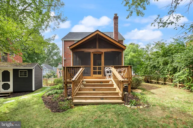 a view of a patio on the deck