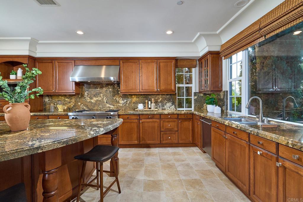 6591 Halite Place Carlsbad, CA 92009 - Photo 11 of 33 a kitchen with stainless steel appliances granite countertop sink stove and cabinets