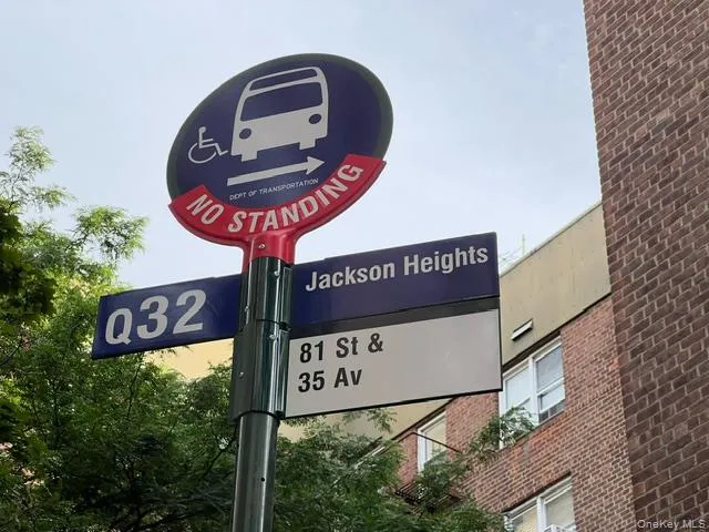 a view of a street sign