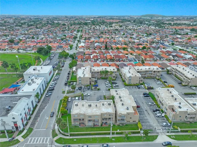 an aerial view of a city