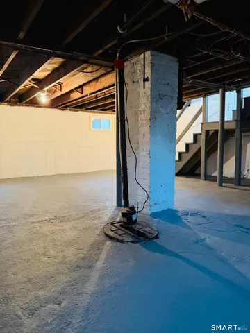 a view of a wooden deck