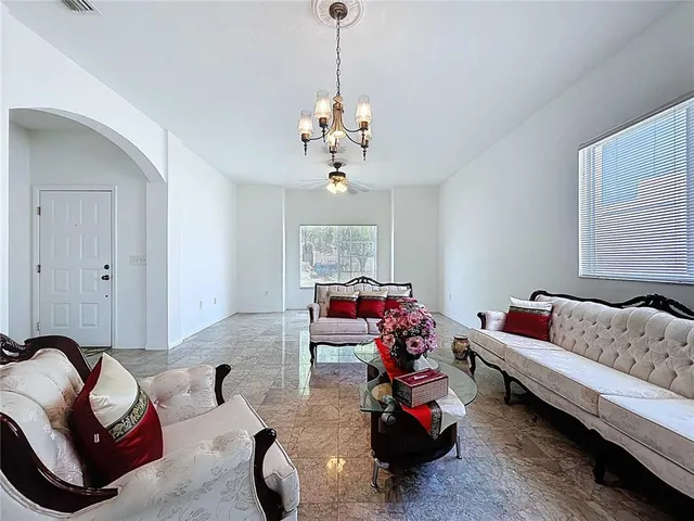 a view of porch with wooden floor