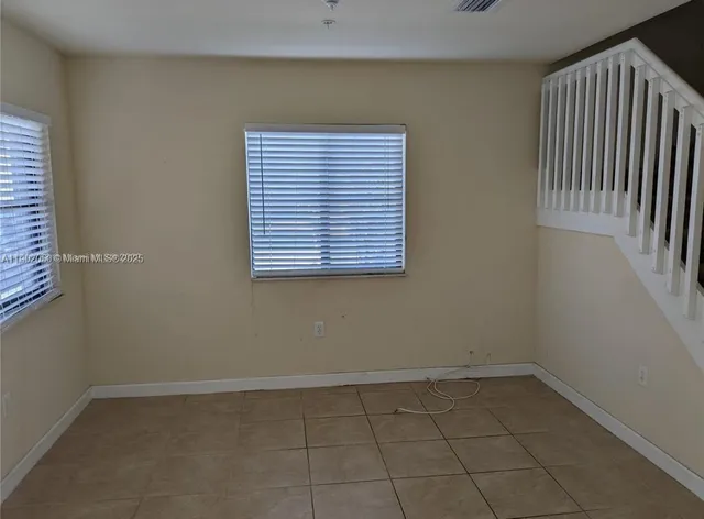an empty room with a window