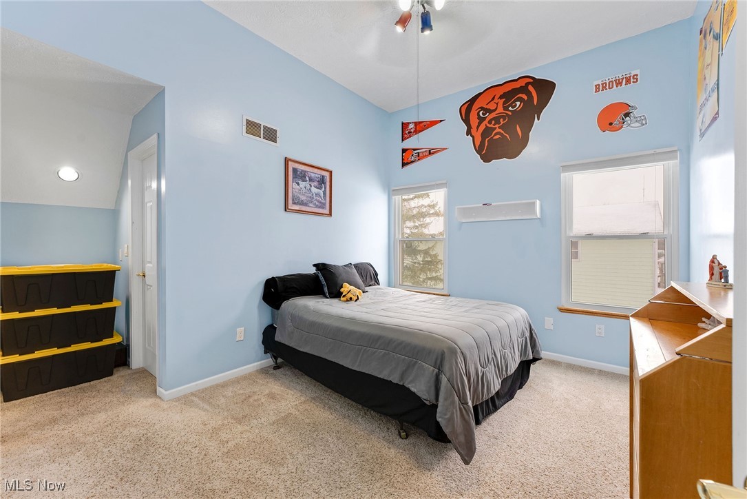 200 Bates Road Madison, OH 44057 - Photo 26 of 42 Bedroom featuring baseboards, visible vents, and carpet floors