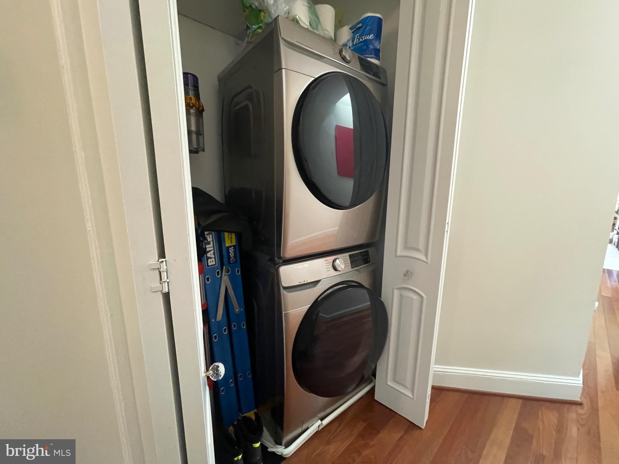 1750 T Street Northwest, Unit B Washington, DC 20009 - Photo 9 of 14 a close up view of a washer and dryer