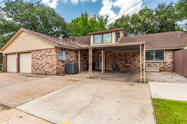 front view of a house with a outdoor space