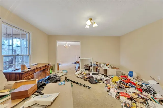 a room with gym equipment