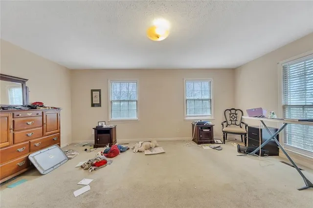 a bedroom with furniture and a window