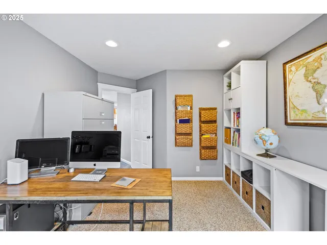 a room with furniture and flat screen tv