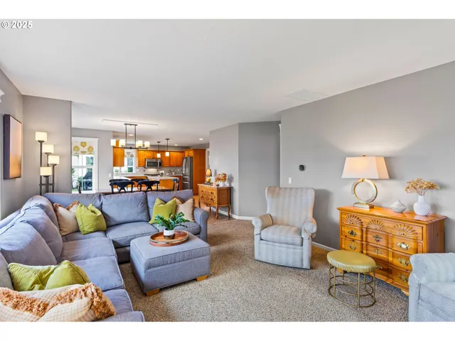 a living room with furniture and a couch