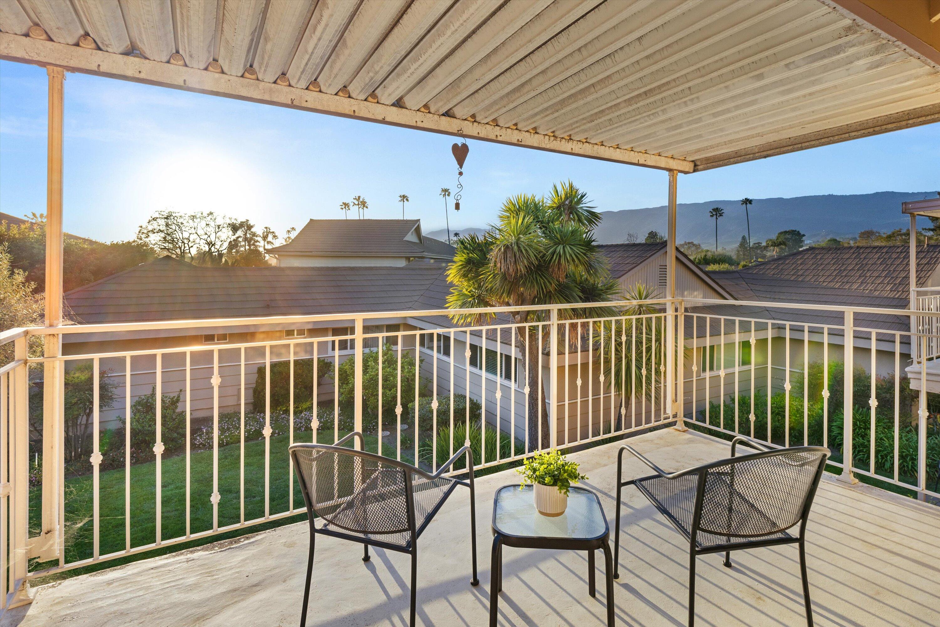 5722 Encina Road, Unit 4 Goleta, CA 93117 - Photo 22 of 28 a view of a balcony with chairs