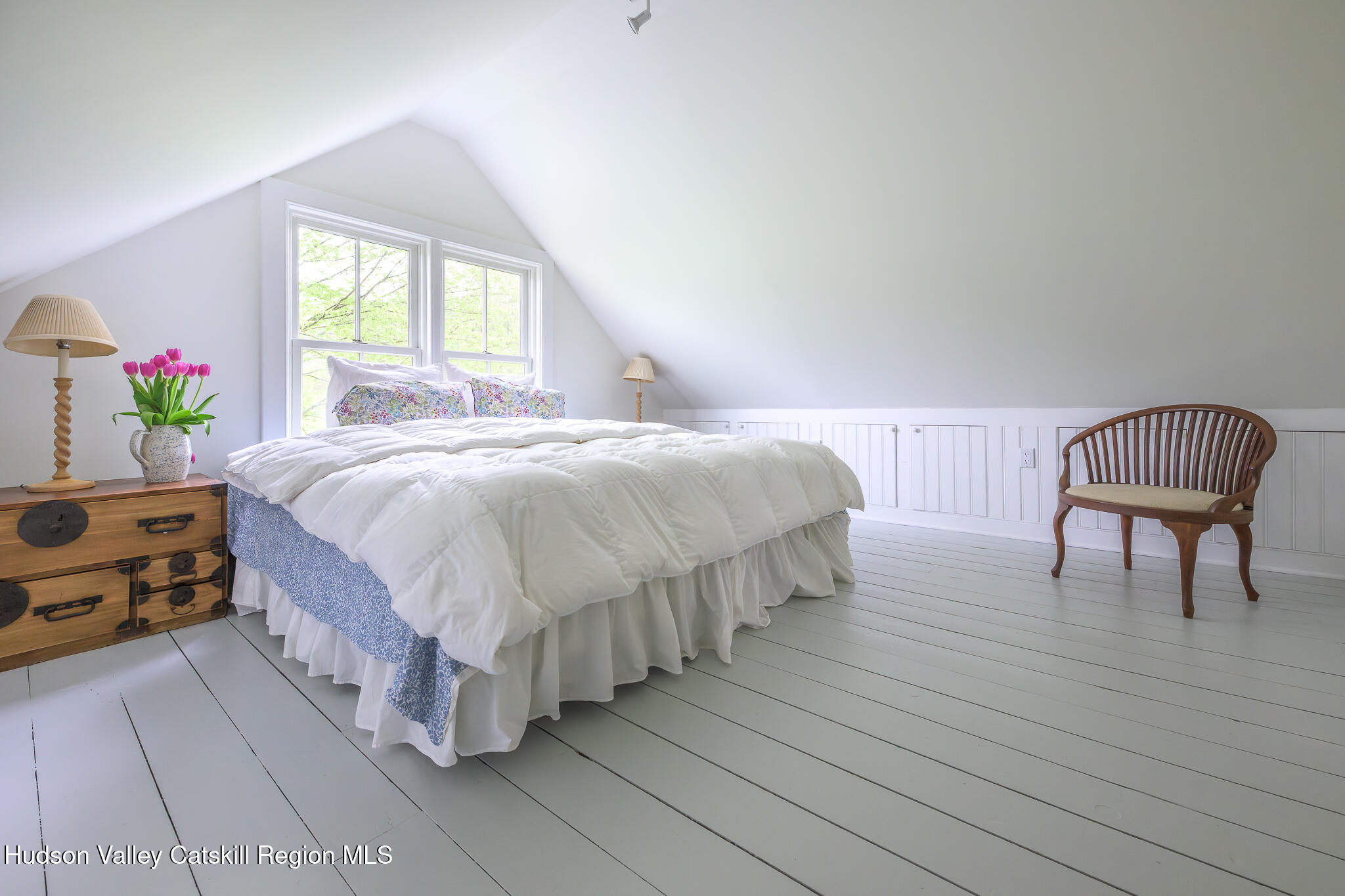 159 Riders Mills Road Old Chatham, NY 12136 - Photo 28 of 42 a bedroom with a bed mirror and a window