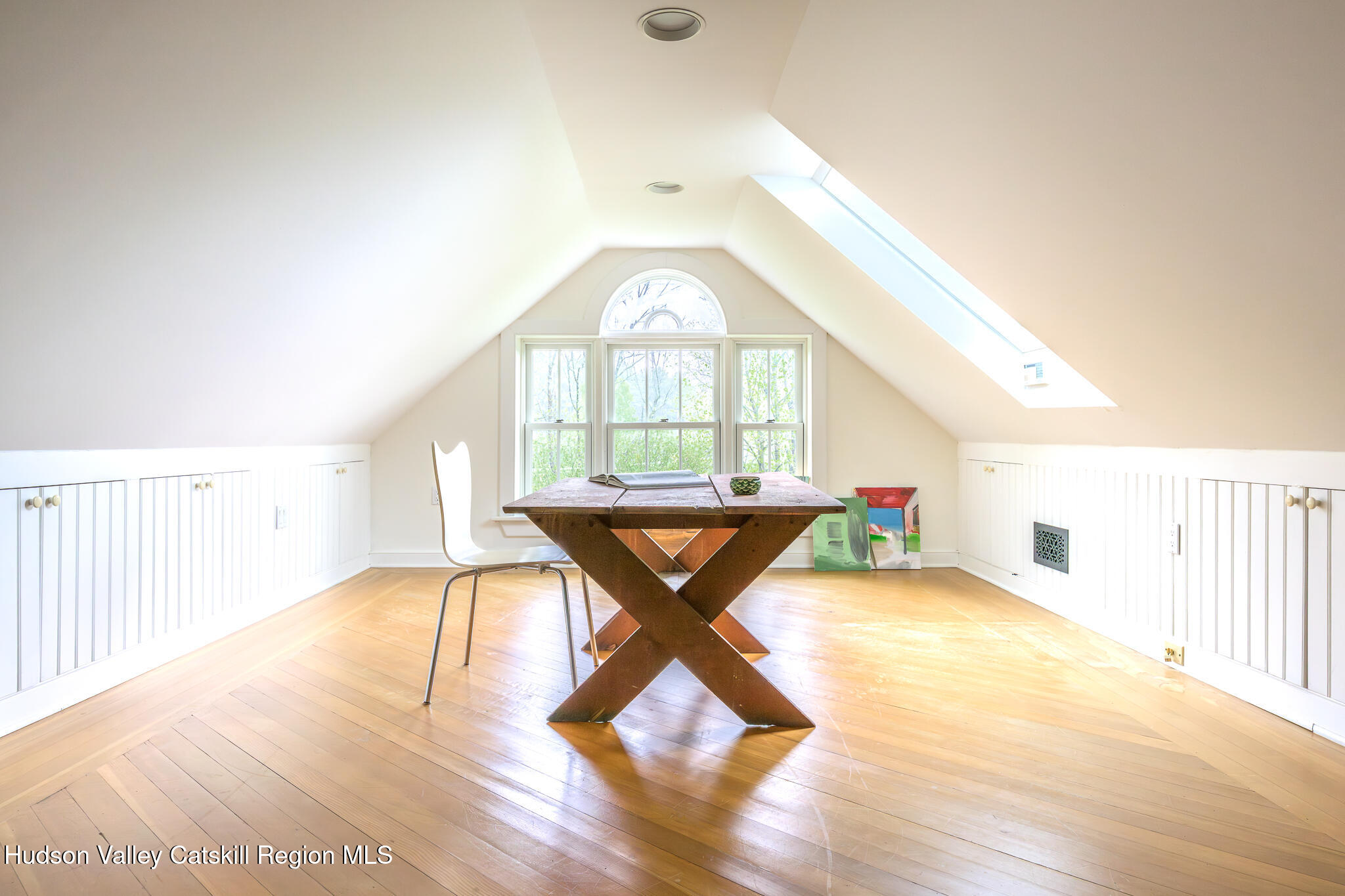 159 Riders Mills Road Old Chatham, NY 12136 - Photo 31 of 42 a view of an empty room with a window and wooden floor