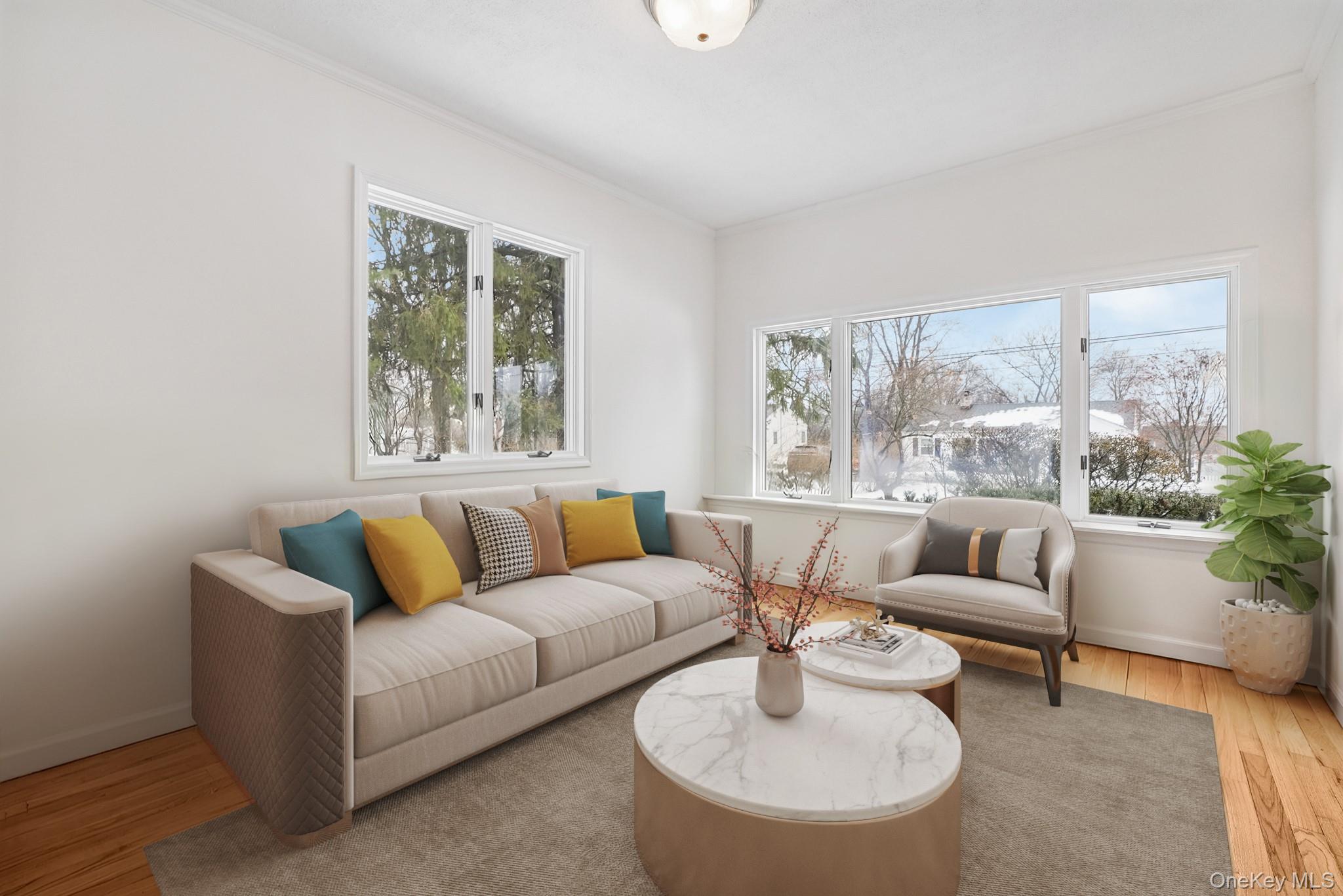 33 Overlook Road Ardsley, NY 10502 - Photo 16 of 32 a living room with furniture and a large window