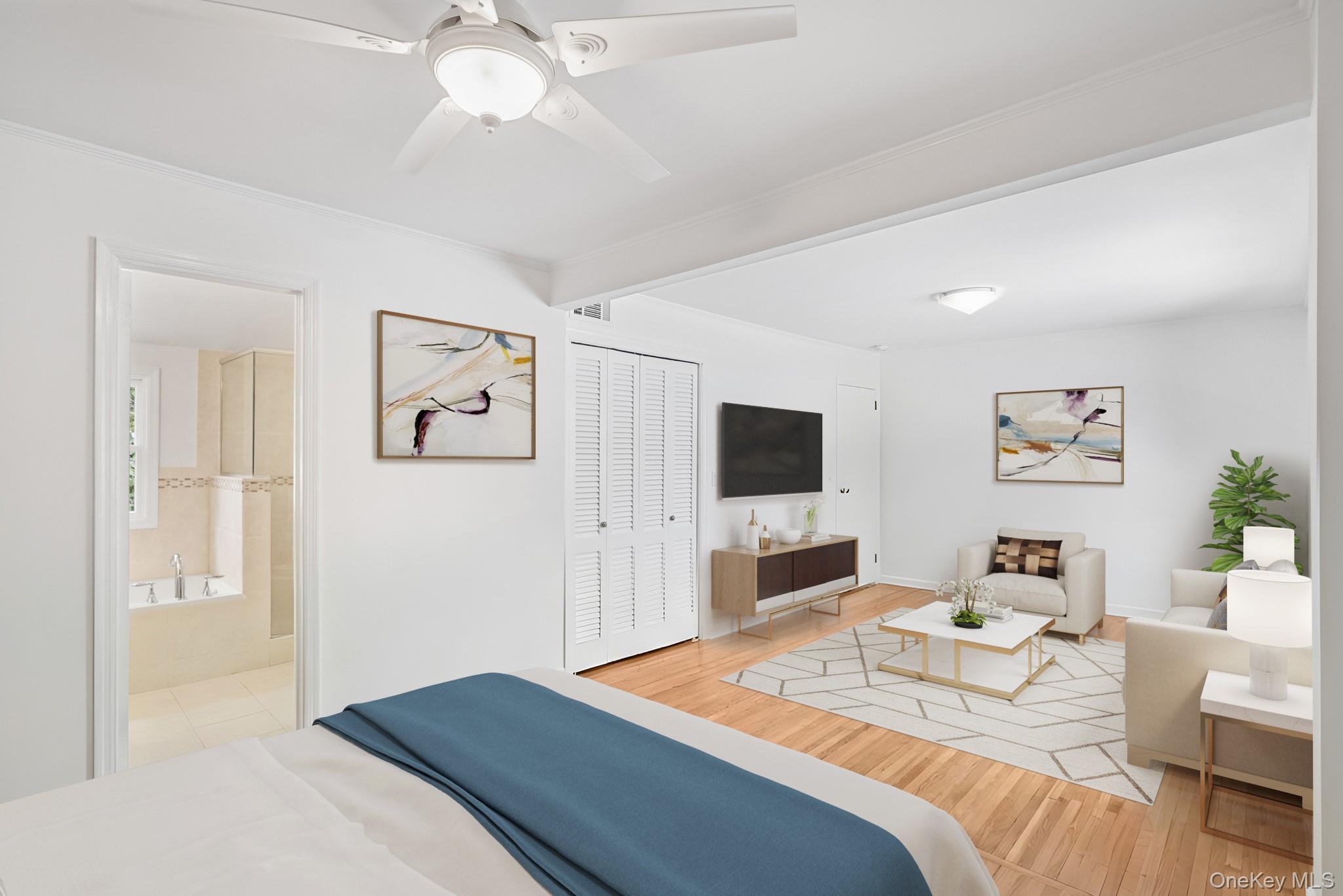 33 Overlook Road Ardsley, NY 10502 - Photo 17 of 32 a bedroom with a bed and a flat screen tv