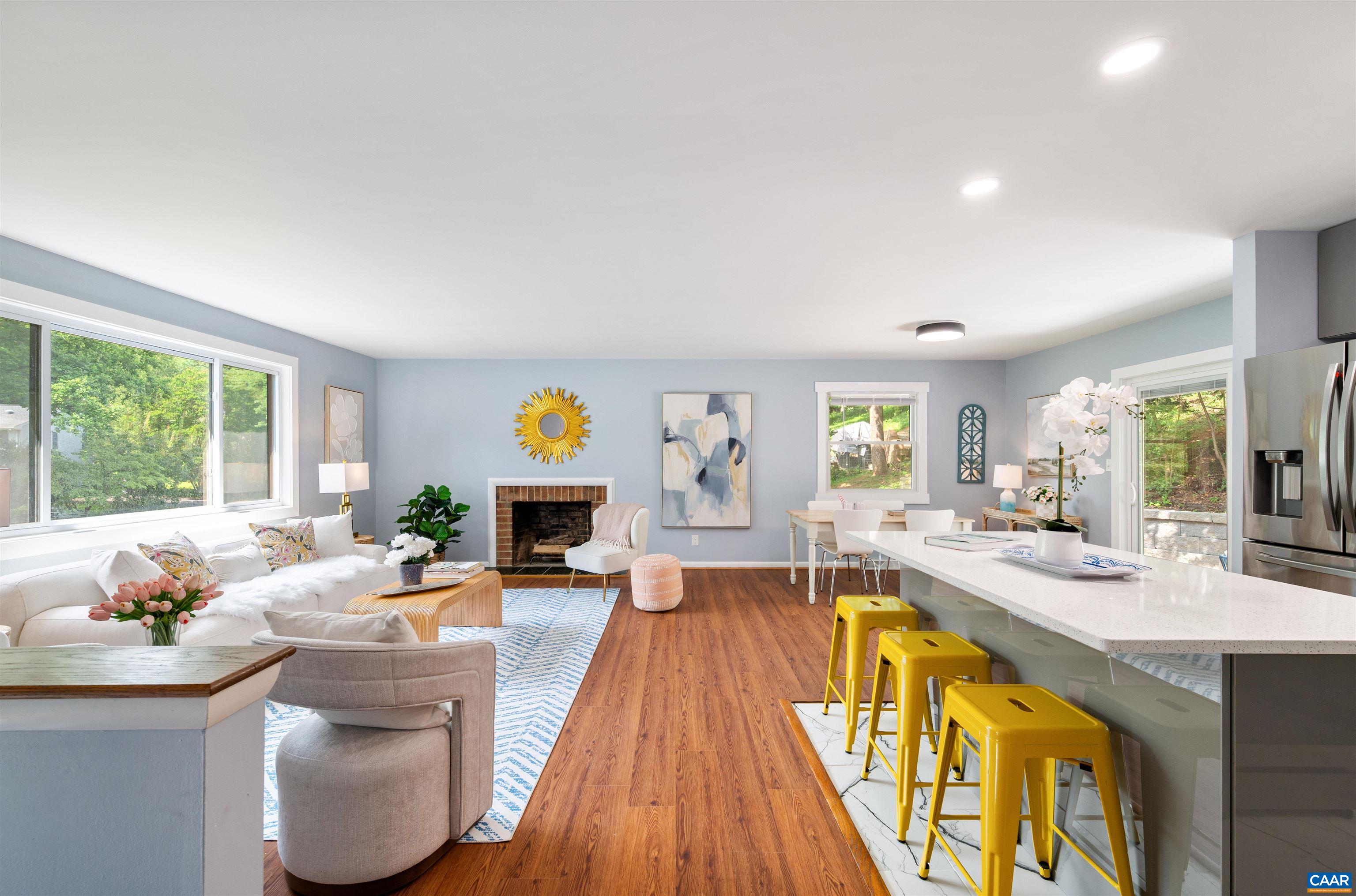 2232 Brandywine Drive Charlottesville, VA 22901 - Photo 3 of 53 a living room with fireplace furniture and a wooden floor