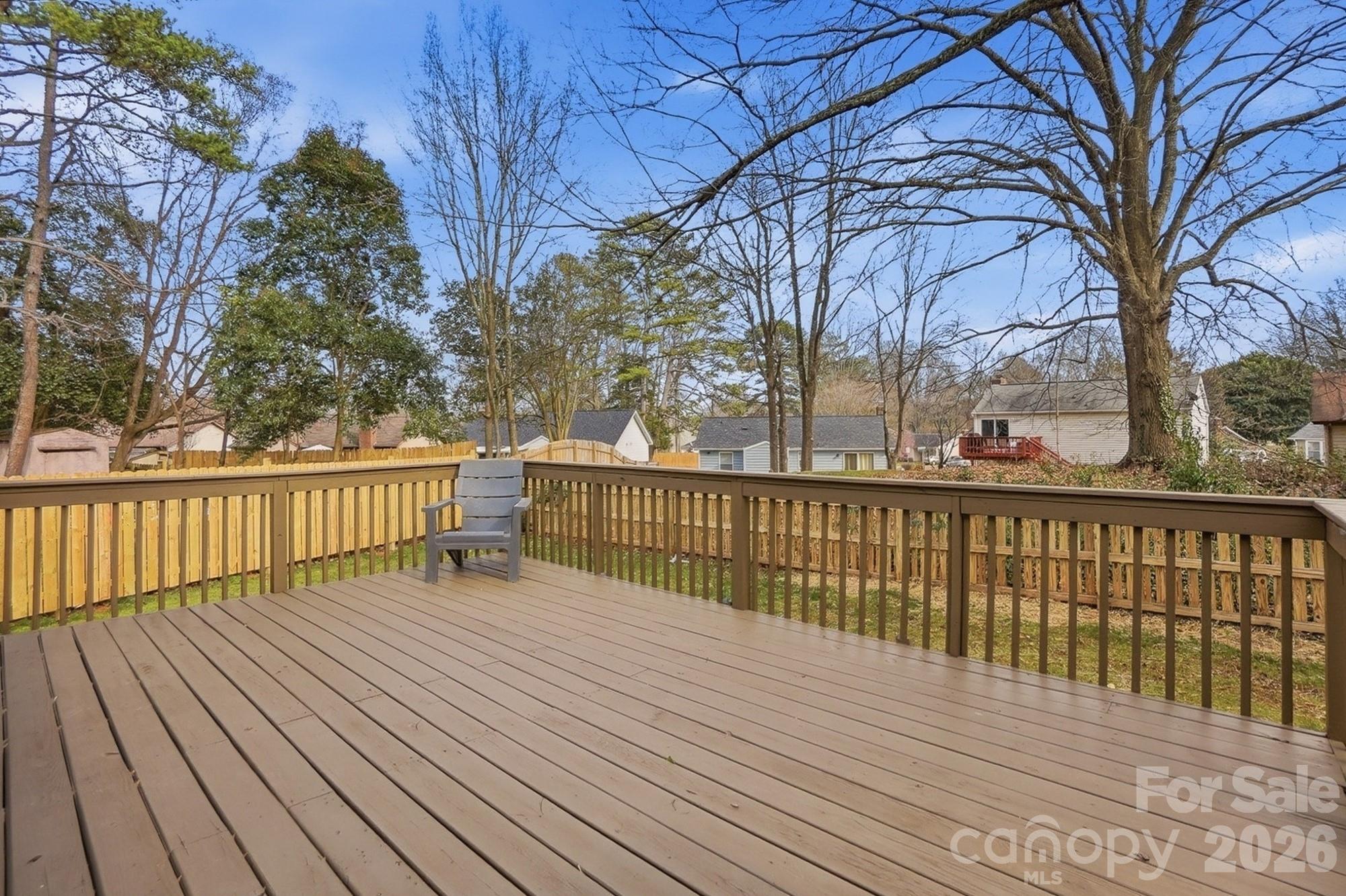 6621 Piney Path Road Charlotte, NC 28212 - Photo 34 of 36 a view of deck with wooden floor and fence