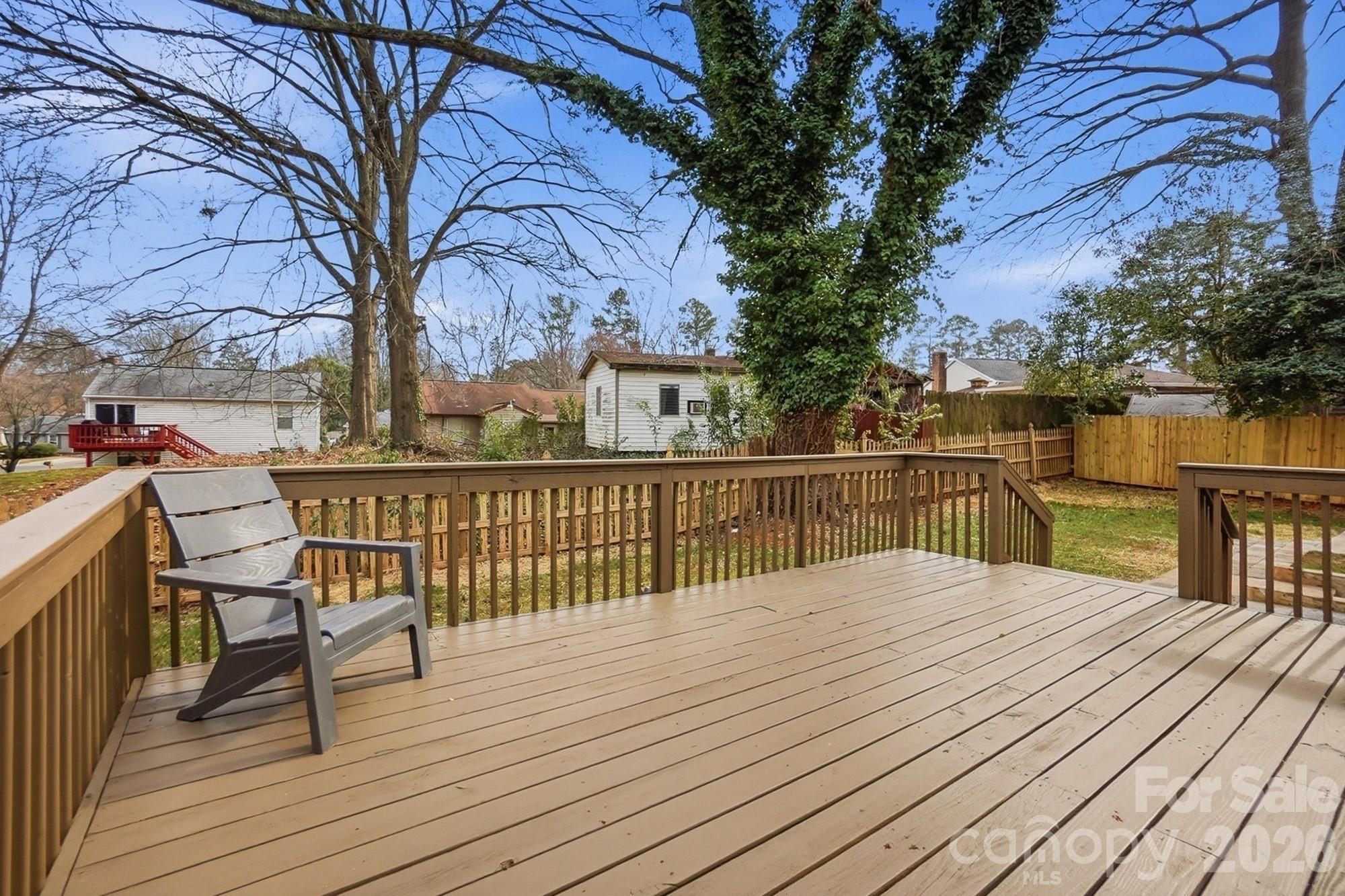 6621 Piney Path Road Charlotte, NC 28212 - Photo 35 of 36 a balcony with wooden floor and city view