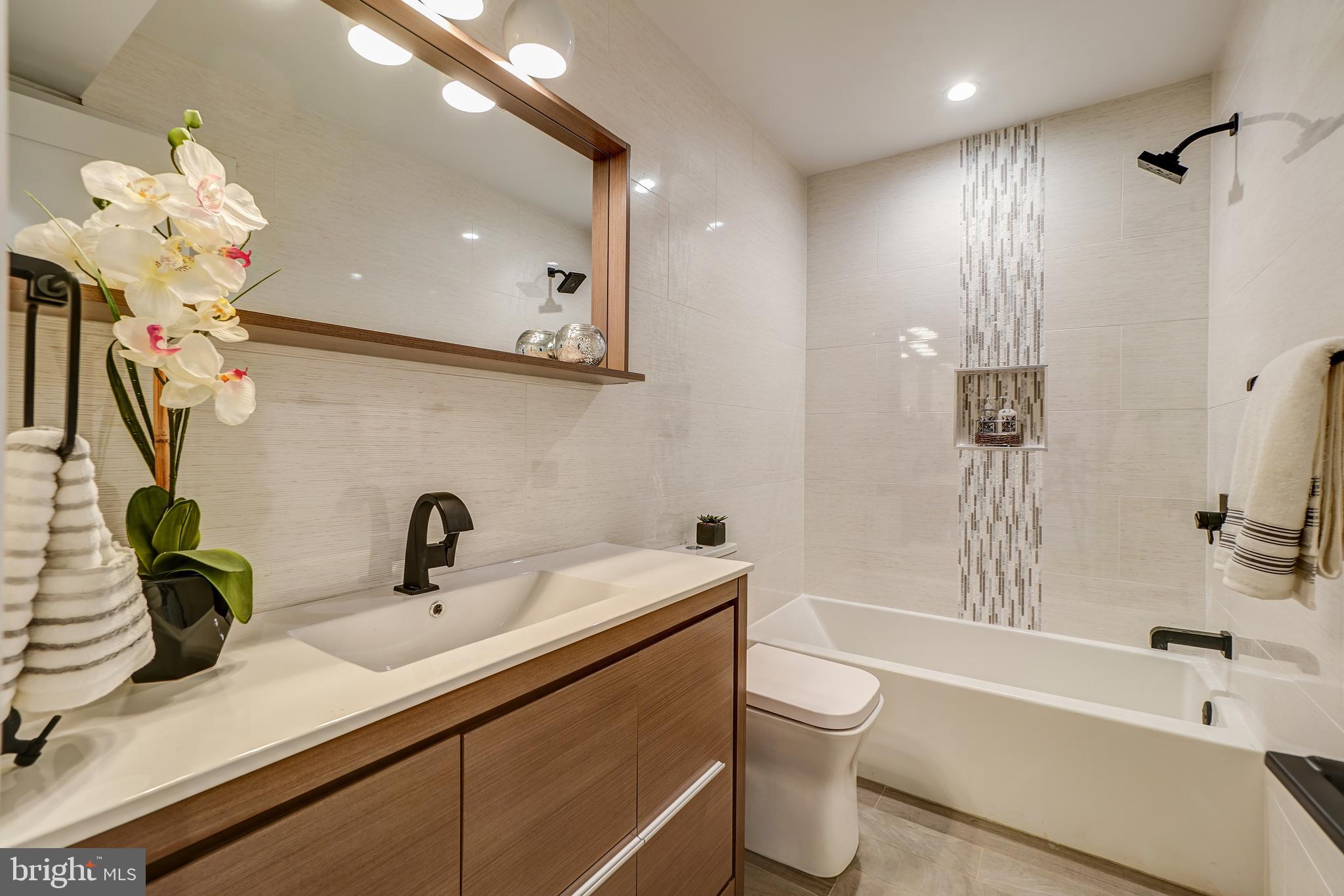 3615 S Street Northwest Washington, DC 20007 - Photo 18 of 48 Hall bath with Porcelanosa tile