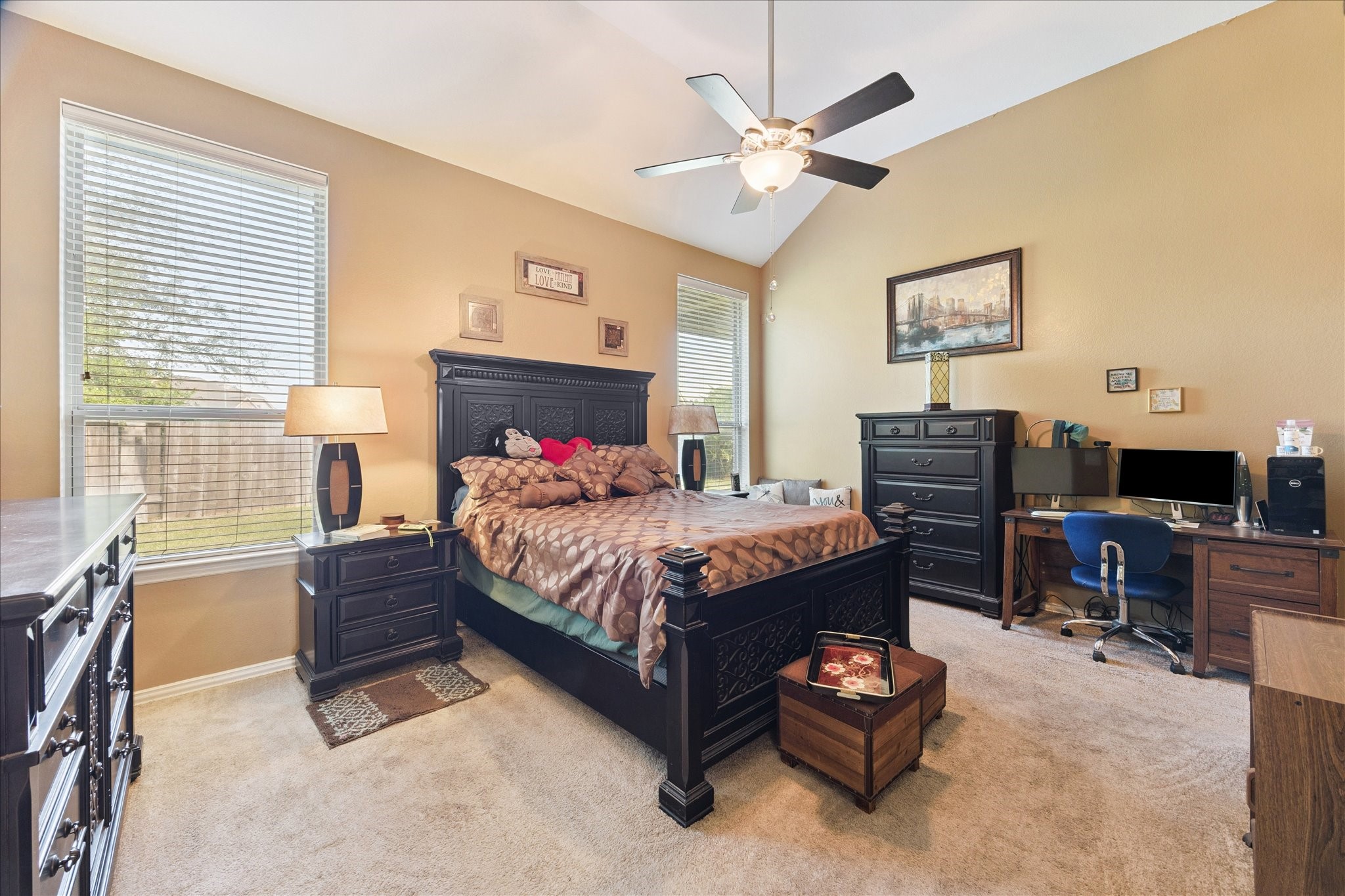 13117 Green Shores Lane Rosharon, TX 77583 - Photo 19 of 30 a bedroom with a bed and furniture