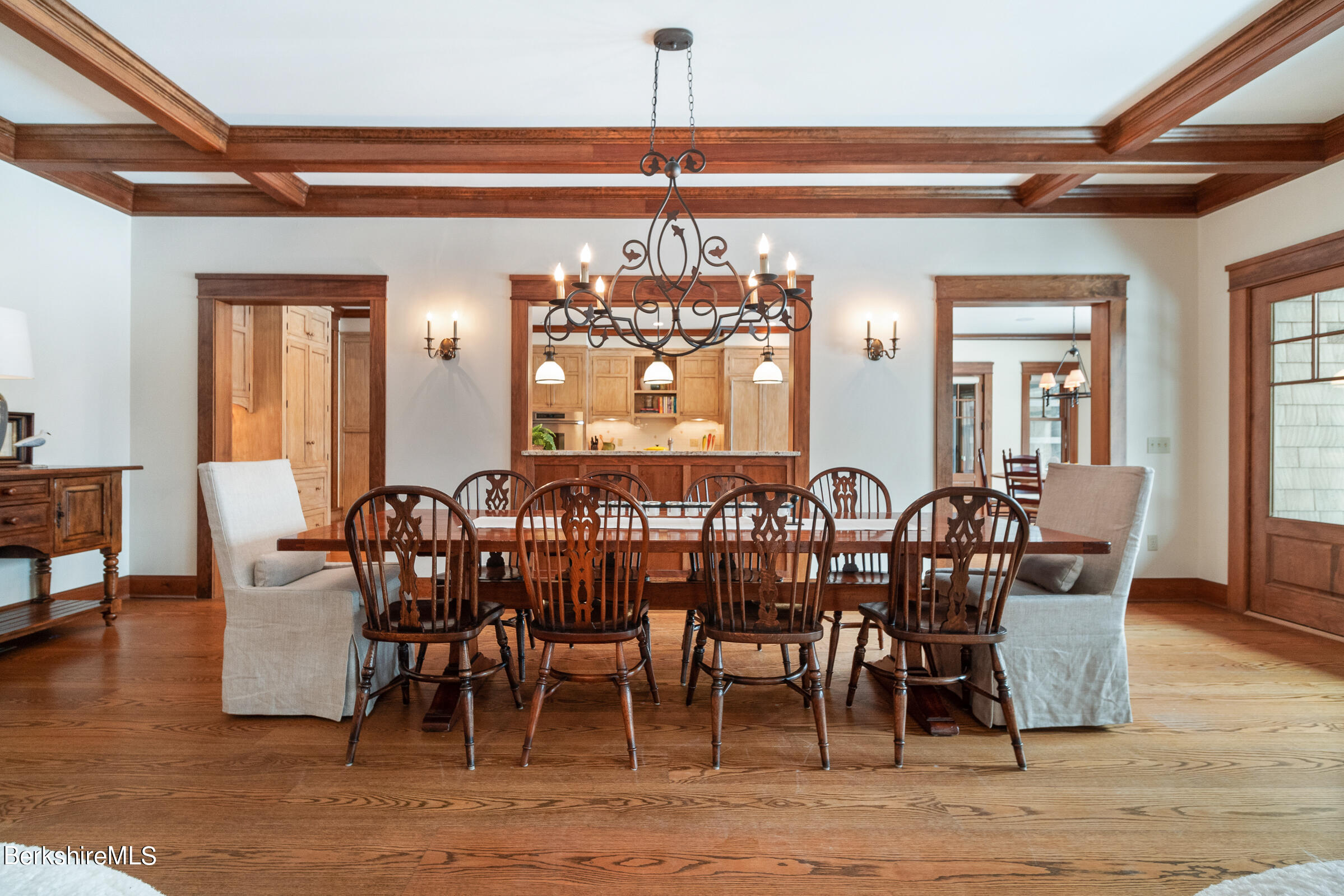 707 Stratford Road New Marlborough, MA 01259 - Photo 29 of 72 a view of a dining room with furniture window and wooden floor