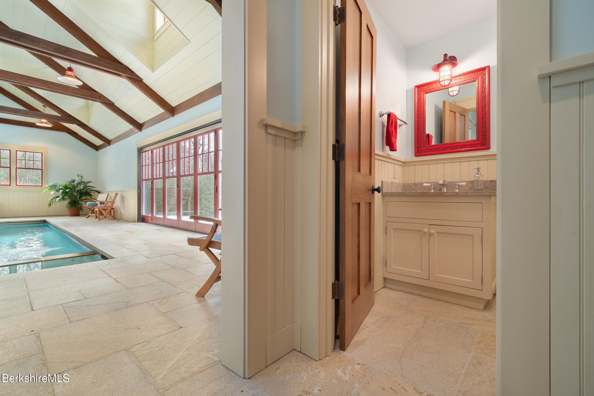 707 Stratford Road New Marlborough, MA 01259 - Photo 37 of 72 Pool changing room and bathroom