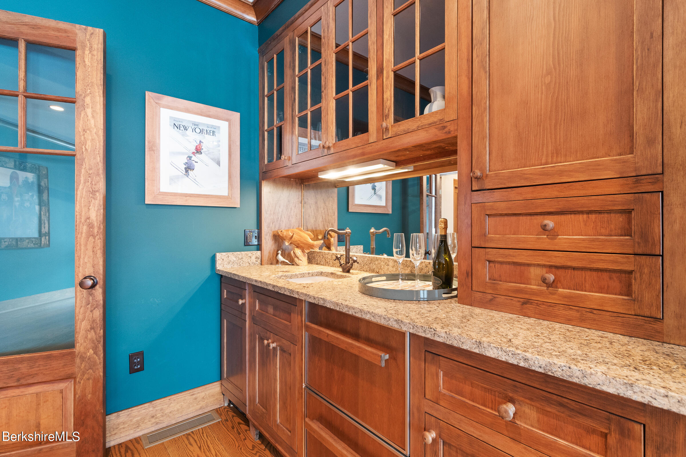 707 Stratford Road New Marlborough, MA 01259 - Photo 39 of 72 a bathroom with a sink and a mirror
