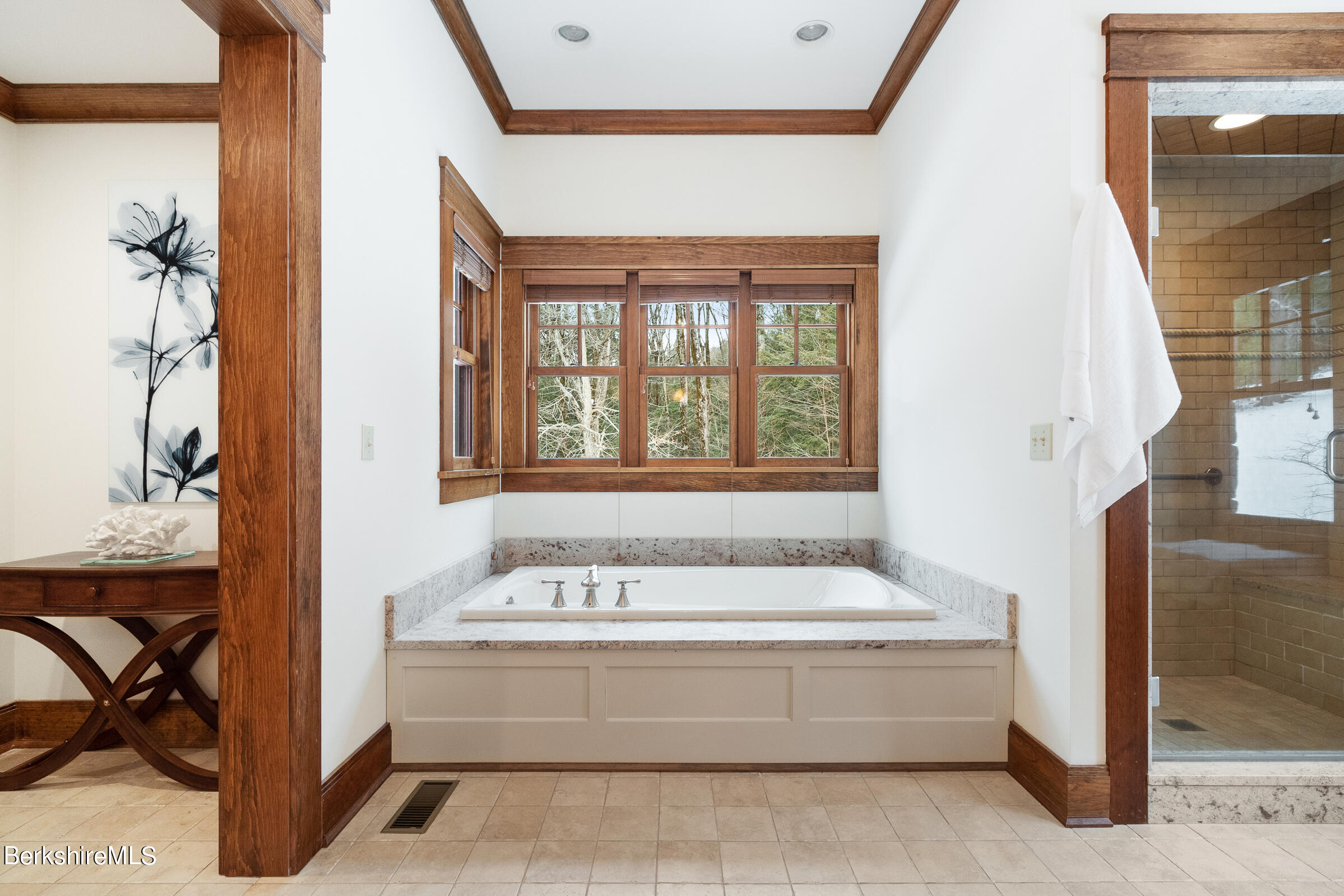 707 Stratford Road New Marlborough, MA 01259 - Photo 44 of 72 a spacious bathroom with a tub and shower